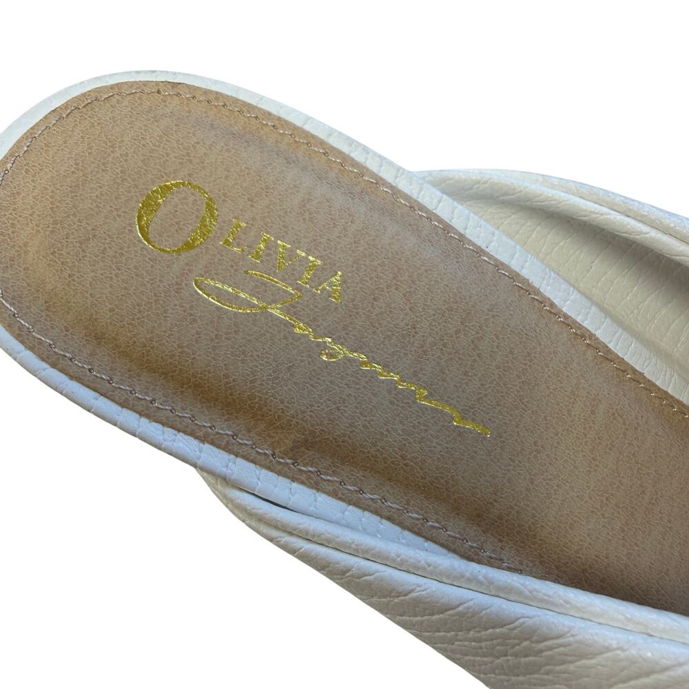 Olivia Ferguson white mule heels women’s‎ size 10 new with one tag on bottom - Picture 8 of 11